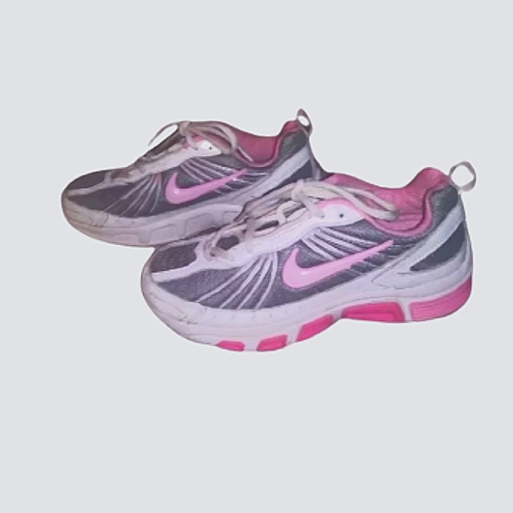 Nike T Run 4 Running Shoes,     Silver/Pink